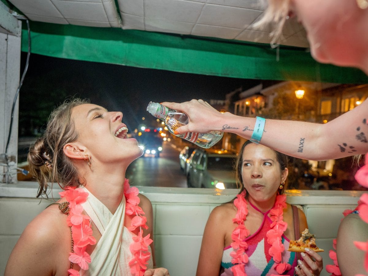 alcohol at the chiva party buses