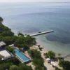 Aerial view of Sabai Beach Club in Barú