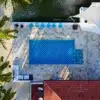 Top view of the freshwater pool at Aguazul Beach Resort