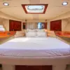 Master cabin with double bed on the Bellajava yacht