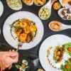 Food served on board the Bonavida catamaran