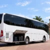 Open luggage compartment of the coach bus for group transfers in Cartagena