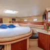 Master cabin with double bed on the Cork Trick yacht