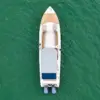 Aerial top view of the La Leona 42 ft boat