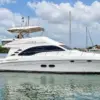 Mama's 56 ft flybridge yacht in a Cartagena marina