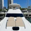 Bow sunbeds on the Mama's yacht docked in Cartagena