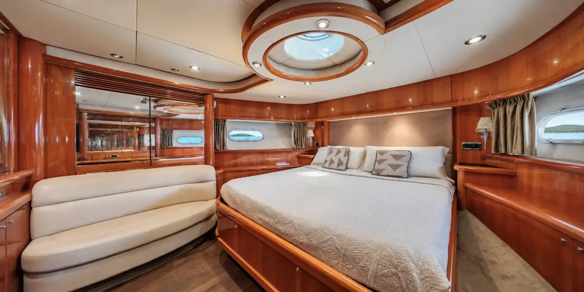 VIP cabin with double bed on the Martlet yacht