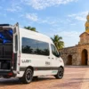 Luggage space of the Mercedes Sprinter transfer van in Cartagena