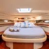 Main cabin with double bed on the Palladium yacht
