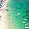 Aerial view of Playa Blanca, Barú