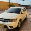 White Dodge Journey SUV for private transfers in Cartagena Old Town