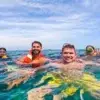 Group snorkeling in the Rosario Islands