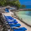 Sun loungers facing the sea at San Pedro de Majagua