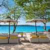 Sea view lounge at Dharma Beach Club, Cartagena