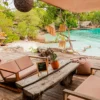 Seafront lounge terrace at Paue Beach Club