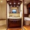 Bathroom with shower on the Suerte yacht