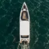 Aerial top view of the Sugar Mommy 45 ft boat