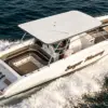 Sugar Mommy 45 ft private boat cruising with twin Mercury engines, Cartagena