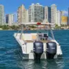 Twin 300 HP Yamaha engines of the Vicky 420 boat in Bocagrande