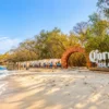White sand beach at Corona Island, Rosario Islands