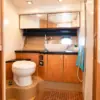Bathroom with shower on the Zetta yacht